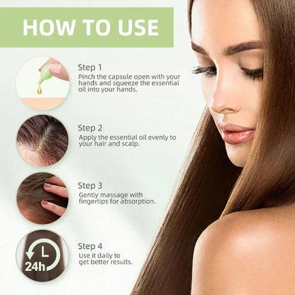 40 Pills Hair Care Capsules Hair Dryness Split Ends Treatment Repairing Essence Oil Moisturizing Smoothing Nourish Frizzy Hair