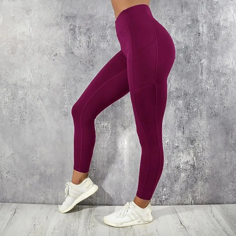Yoga Women Leggings High Waist Tights with Pocket