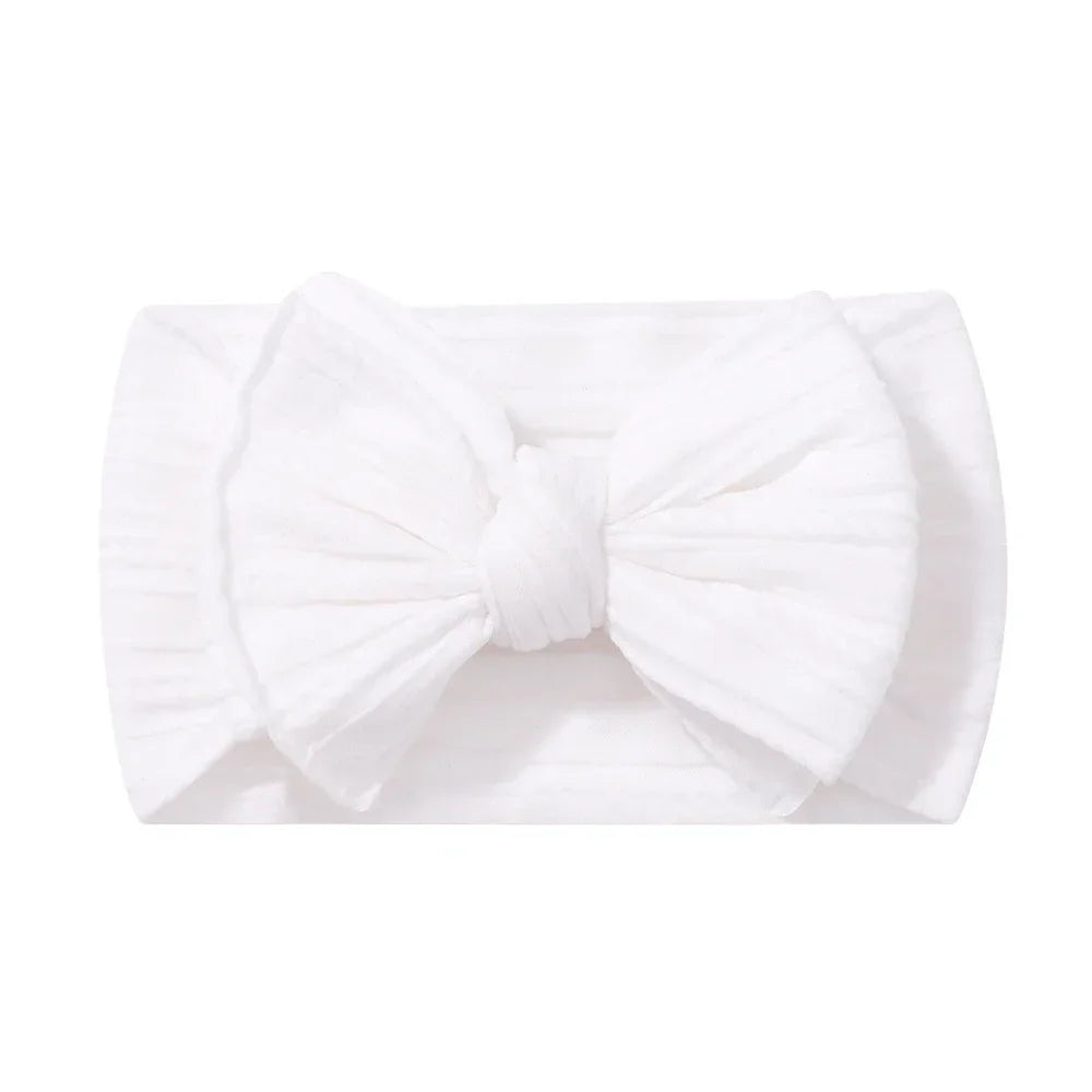 1pcs Newborn Baby Headband for Girls Elastic Knit Children Turban Baby Bows Soft Nylon Kids Headwear Hair Accessories Wholesale