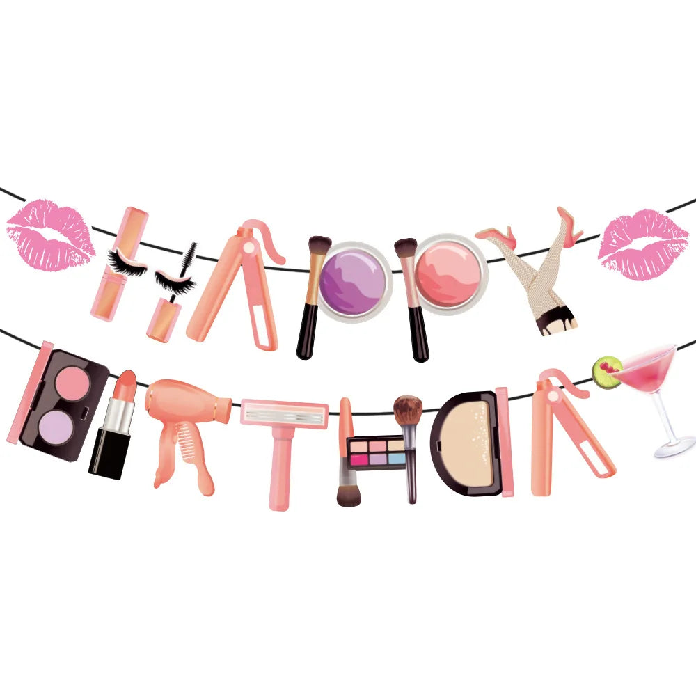Make Up Birthday Party Decor Women Girls Favor Spa Makeup