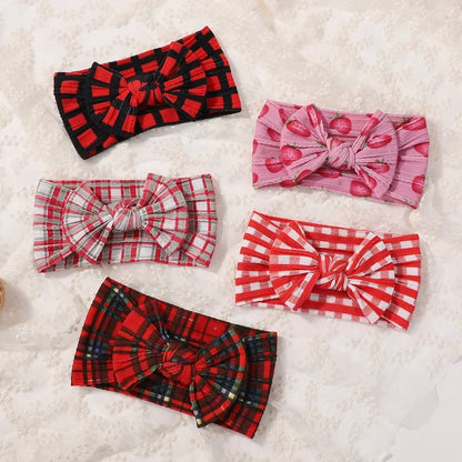 1Pc Simple Solid Color Broadside Bowknot Headband for Baby Girl Elastic Hair Band Basic Turban Headwear Infant Hair Accessories