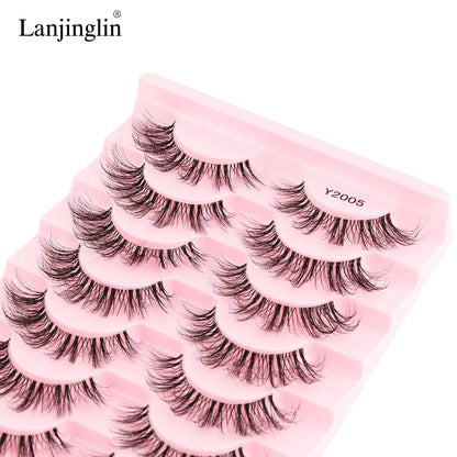 3/10 Pairs 3D Mink Eyelash Natural False Eyelashes Makeup Fake Eye Lashes Faux Cilios Make Up Beauty Tools Wholesale Lashes Cils