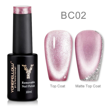 YOKEFELLOW 2025 New Dreamland Cat Eye Gel Nail Polish 10ml Dual Gloss Dreamland Color Soak Off Cat Magnetic UV Gel Varnish DIY