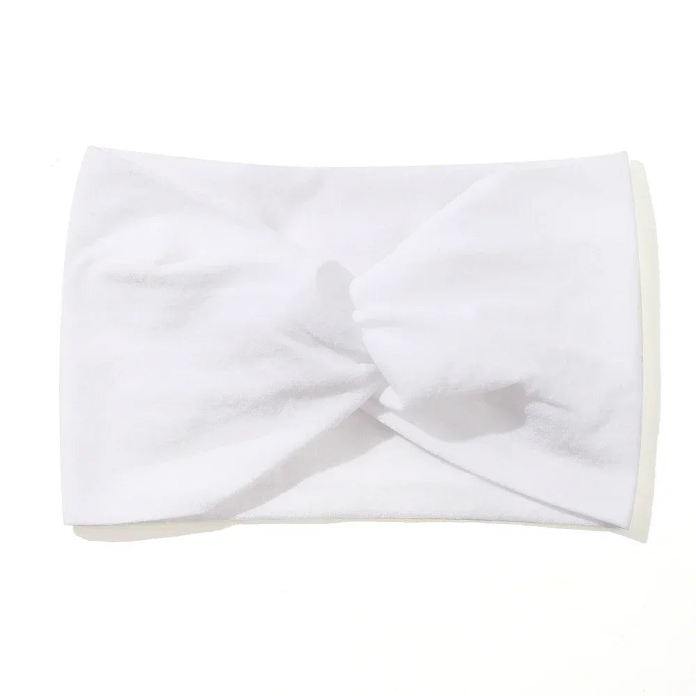 1Pc Soft Nylon Headscarf Astique Suitable for Newborn Baby Girl Flower Headband Elastic Hairband Turban Toddler Hair Accessories