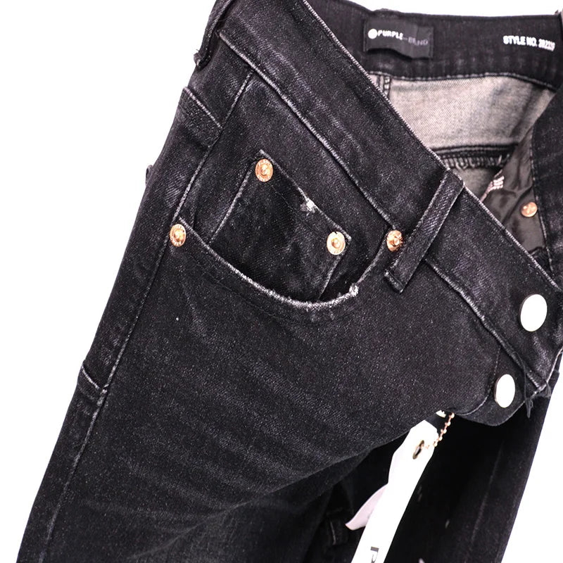Black Jeans Pants Men Street Vintage Casual Best Quality Hip Hop Trousers