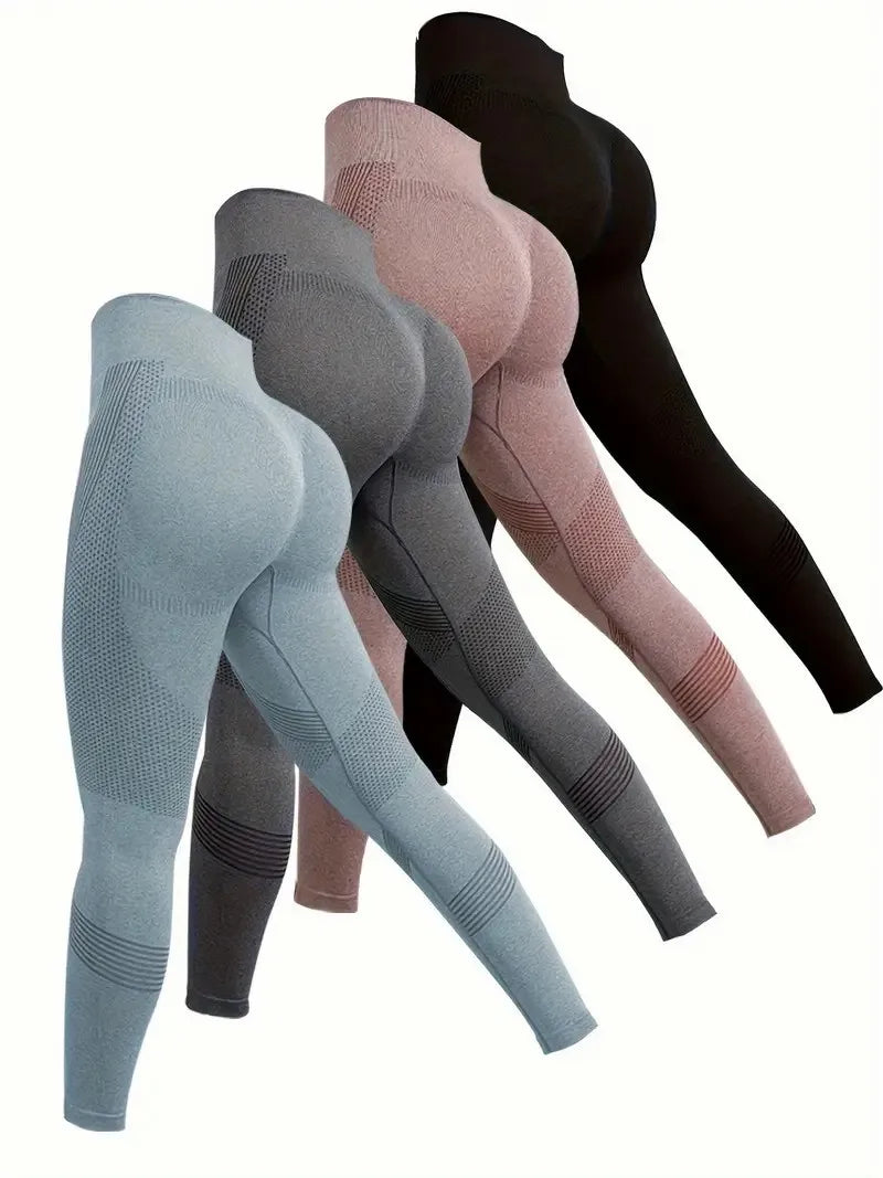 High Waisted Seamless Stretch Athletic Yoga Pants Leggings