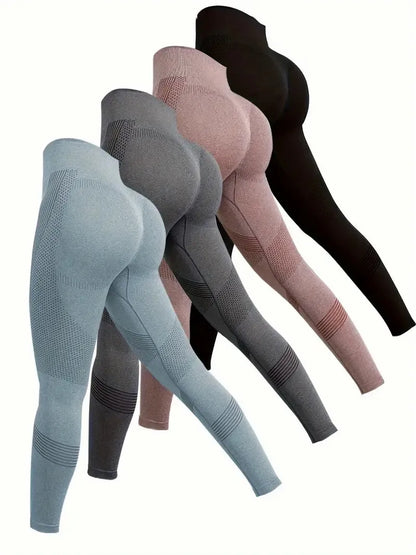 High Waisted Seamless Stretch Athletic Yoga Pants Leggings