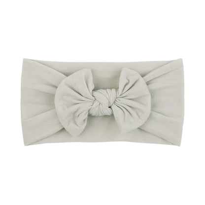 1Pc Simple Solid Color Broadside Bowknot Headband for Baby Girl Elastic Hair Band Basic Turban Headwear Infant Hair Accessories