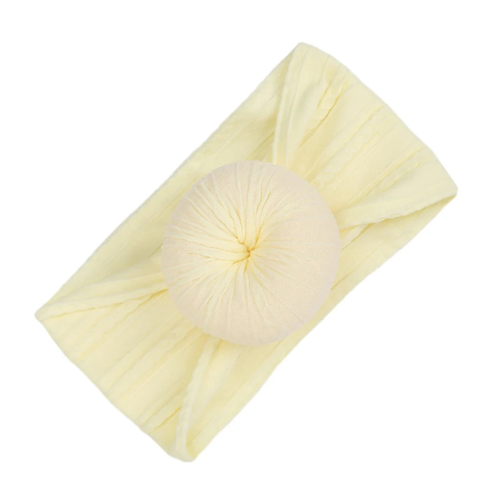 Cotton Bows Headbands for Baby Girls Newborn Infant Ealstic Hairbands Dot Striped Flower Print Kids Headwraps