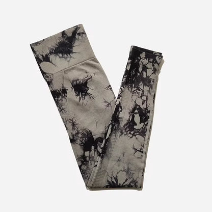 New Fashion Tie Dye Yoga Pants Gym Leggings Women Seamless High Waist Push