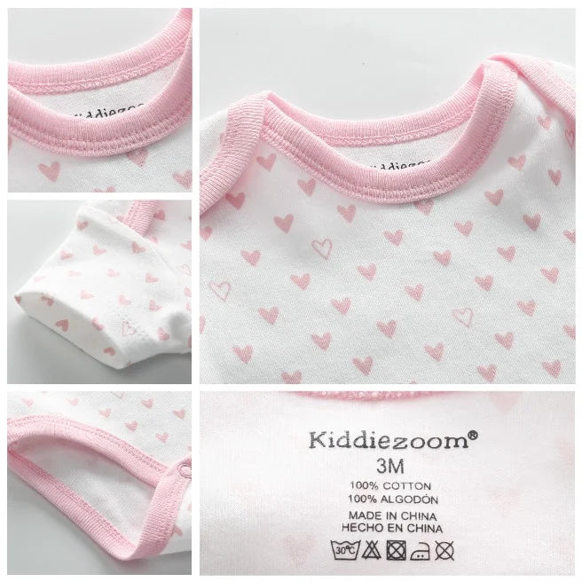 24Pieces Newborn Baby Rompers+Pants+Mittens+Hats+Socks Set 100%cotton Print Unisex Baby Girl Boy Clothes Sets