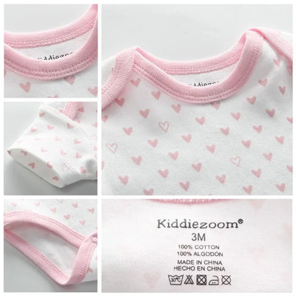 24Pieces Newborn Baby Rompers+Pants+Mittens+Hats+Socks Set 100%cotton Print Unisex Baby Girl Boy Clothes Sets