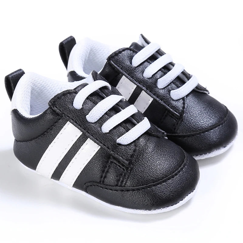 Black Fashion Casual Shoes Newborn Boys And Girls Non Slip First Walkers