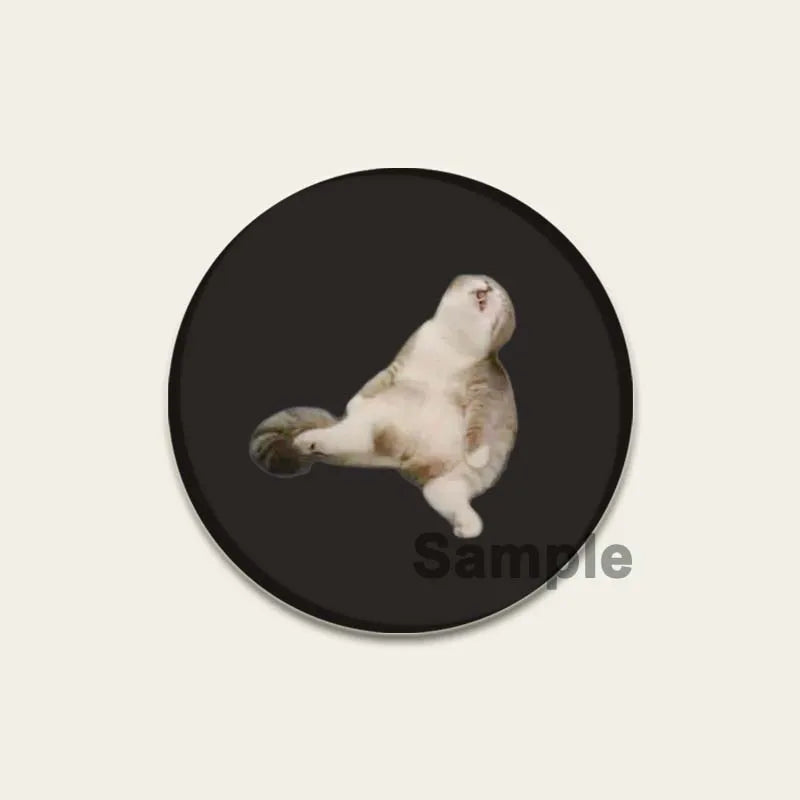 32/44/58mm Funny Cute Cat Badge Round Creative Brooches Fashion DIY Backpack Jewelry Accessory Gifts HD Print Handmade Pins