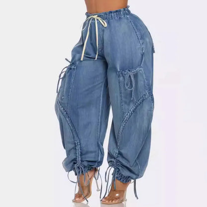Autumn Fashion Loose Straight Wide Leg Denim Pants