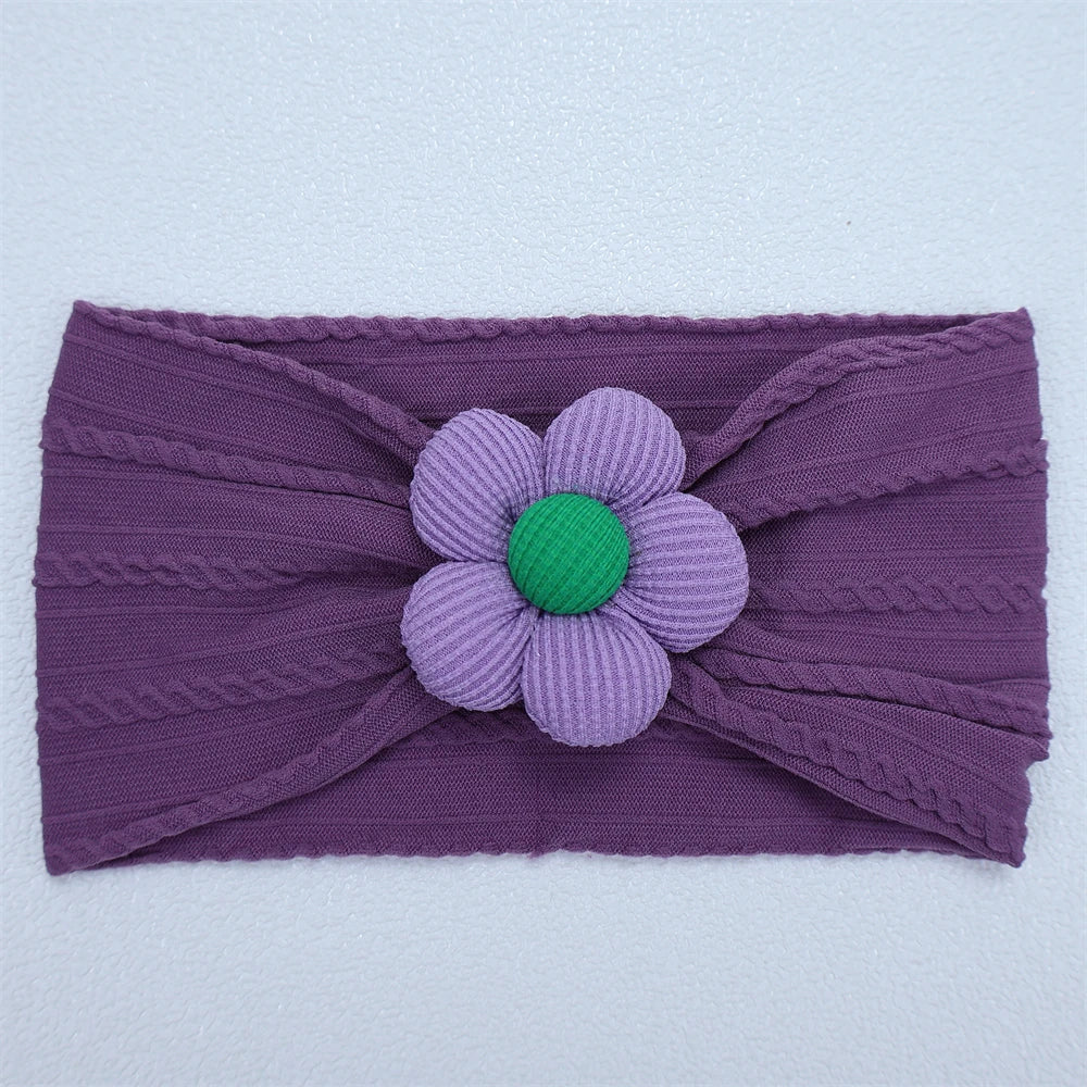 New Flower Nylon Girl Hairband Elastic Soft Baby Headband for Children Turban Headwear for Newborn Baby Kids Hair Accessories