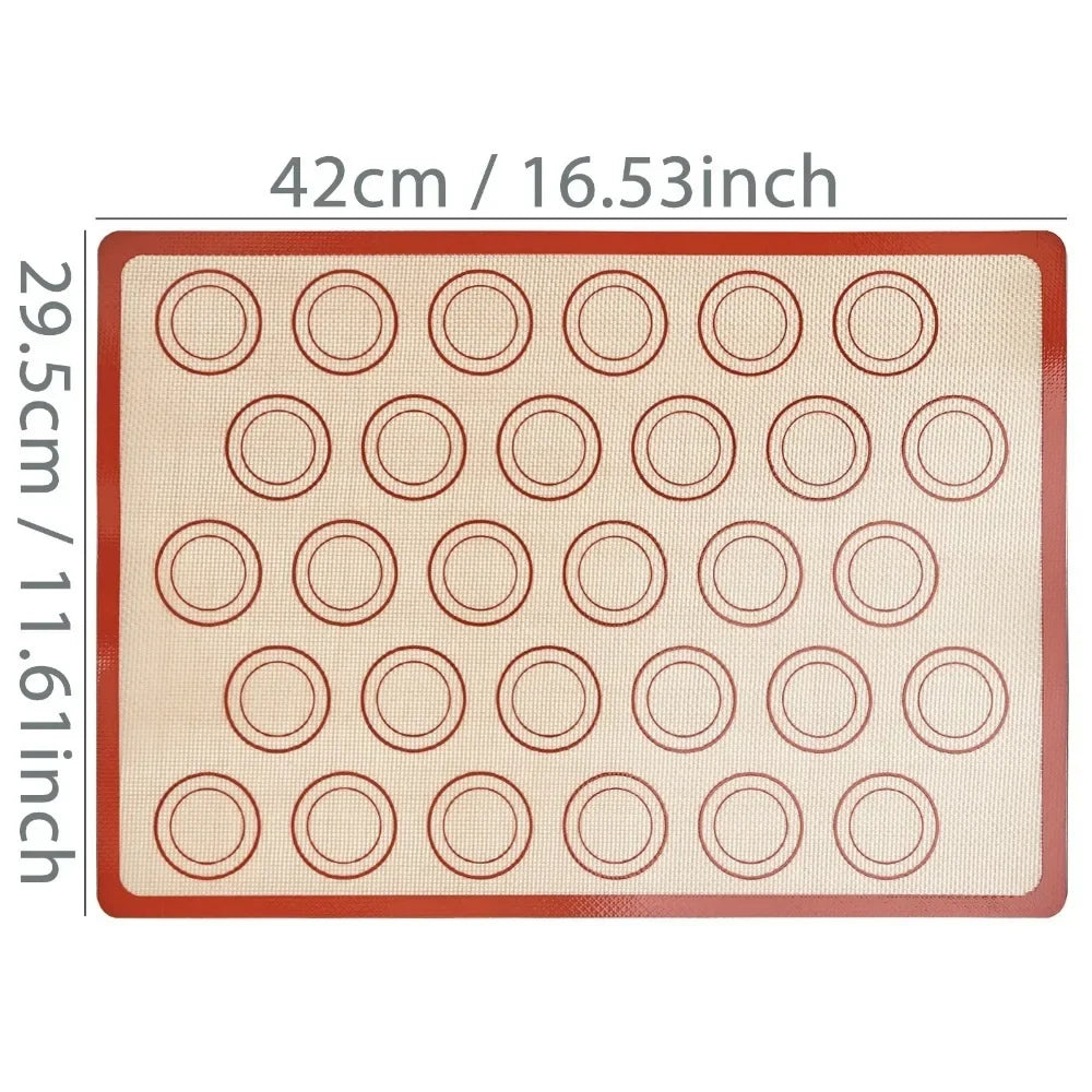 2025 1Pcs HOT SALE NEW Silicone Macaron Baking Mat - for Bake Pans - Macaroon/Pastry/Cookie Making - Professional Grade Nonstick