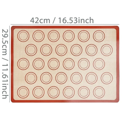 2025 1Pcs HOT SALE NEW Silicone Macaron Baking Mat - for Bake Pans - Macaroon/Pastry/Cookie Making - Professional Grade Nonstick