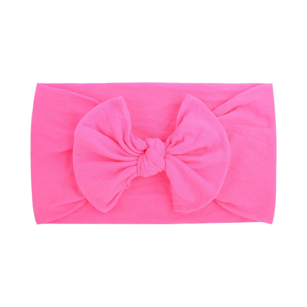 1pcs Newborn Baby Headband for Girls Elastic Knit Children Turban Baby Bows Soft Nylon Kids Headwear Hair Accessories Wholesale