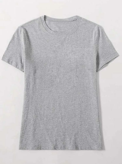 Maycaur Breathable New Women Short Sleeve T-shirt Print T-Shirt Multi Pure Color T Shirt Fashion Sports Breathable Tshirt Female