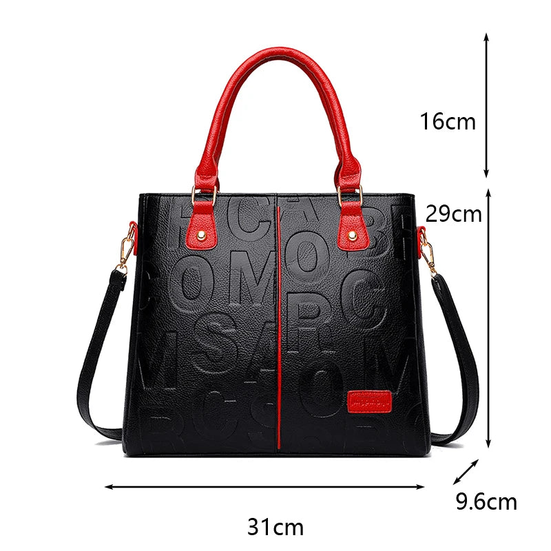 PU Leather Casual Crossbody Bags for Women Ladies Luxury Designer Tote Handbag