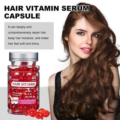 40 Pills Hair Care Capsules Hair Dryness Split Ends Treatment Repairing Essence Oil Moisturizing Smoothing Nourish Frizzy Hair