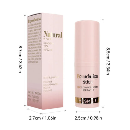 Matte Foundation Stick Oil Control Primer BB Cream Medium Coverage Light Bronzer Sculpt Face Outline Contour Brighten Concealer