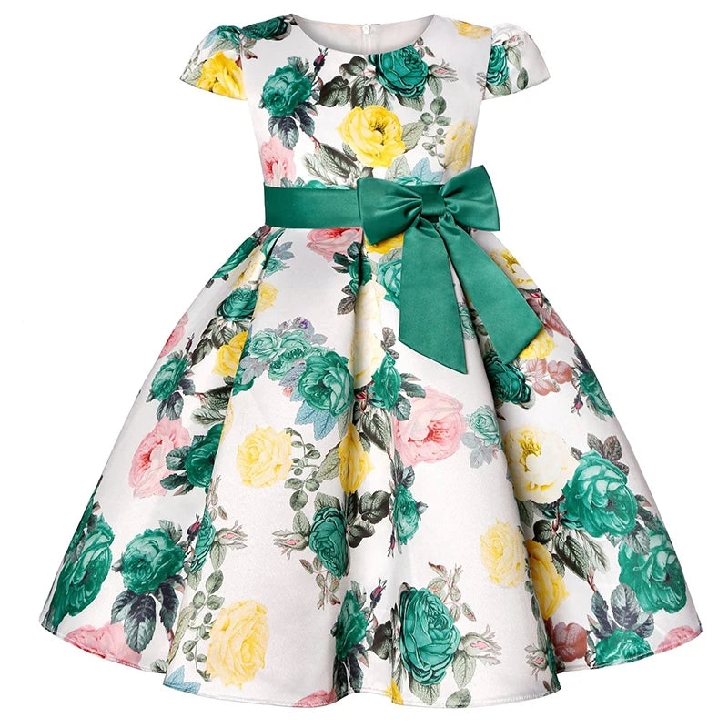 Seven Colours Flowers Girls Dress Summer