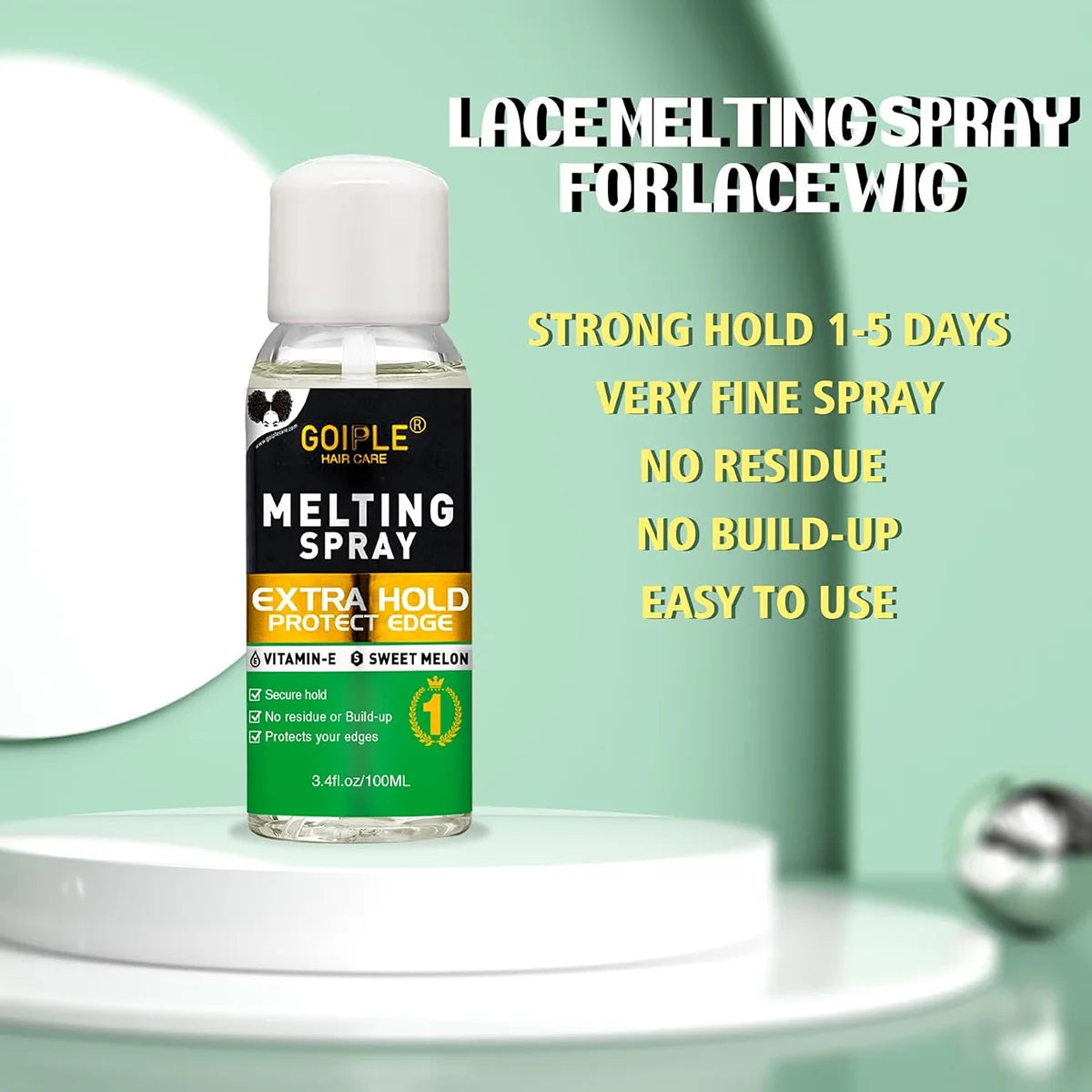 GOIPLE Wig Installation Kit Melting Spray Glueless Adhesive Extra Hold Waterproof Lace Front Wig Glue Remover Styling Wax Stick