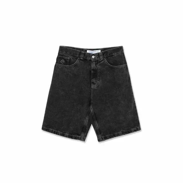 Hip Hop Rhinestones Graphical Baggy Jeans Blue Streetwear Y2k Gothic Shorts