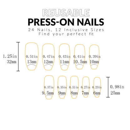 Elevate Your Style With 24pcs Long Coffin White Flame Full Cover Fake Nail Set - Medium Ballerina  Rose Flame Press On Nails Des