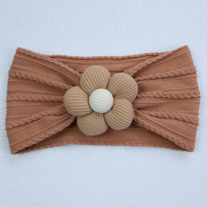 New Flower Nylon Girl Hairband Elastic Soft Baby Headband for Children Turban Headwear for Newborn Baby Kids Hair Accessories