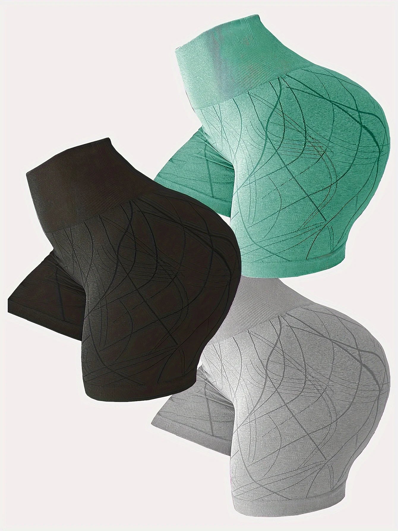 3pcs seamless slim fit sports outdoor women's casual fitness yoga pants hip-raising high-waist sports shorts