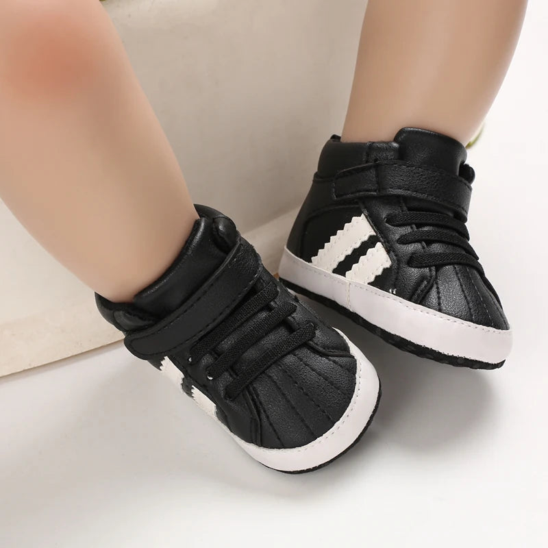 Black Fashion Casual Shoes Newborn Boys And Girls Non Slip First Walkers