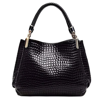 Brand Leather 3 Layers Alligator Crossbody Bag for Women
