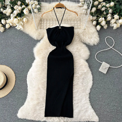Sexy Package Hips Split Knitted Summer Dress
