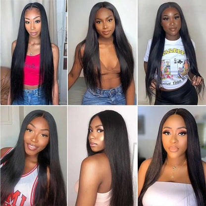 Ready To Wear Preplucked Straight Human Hair Wigs