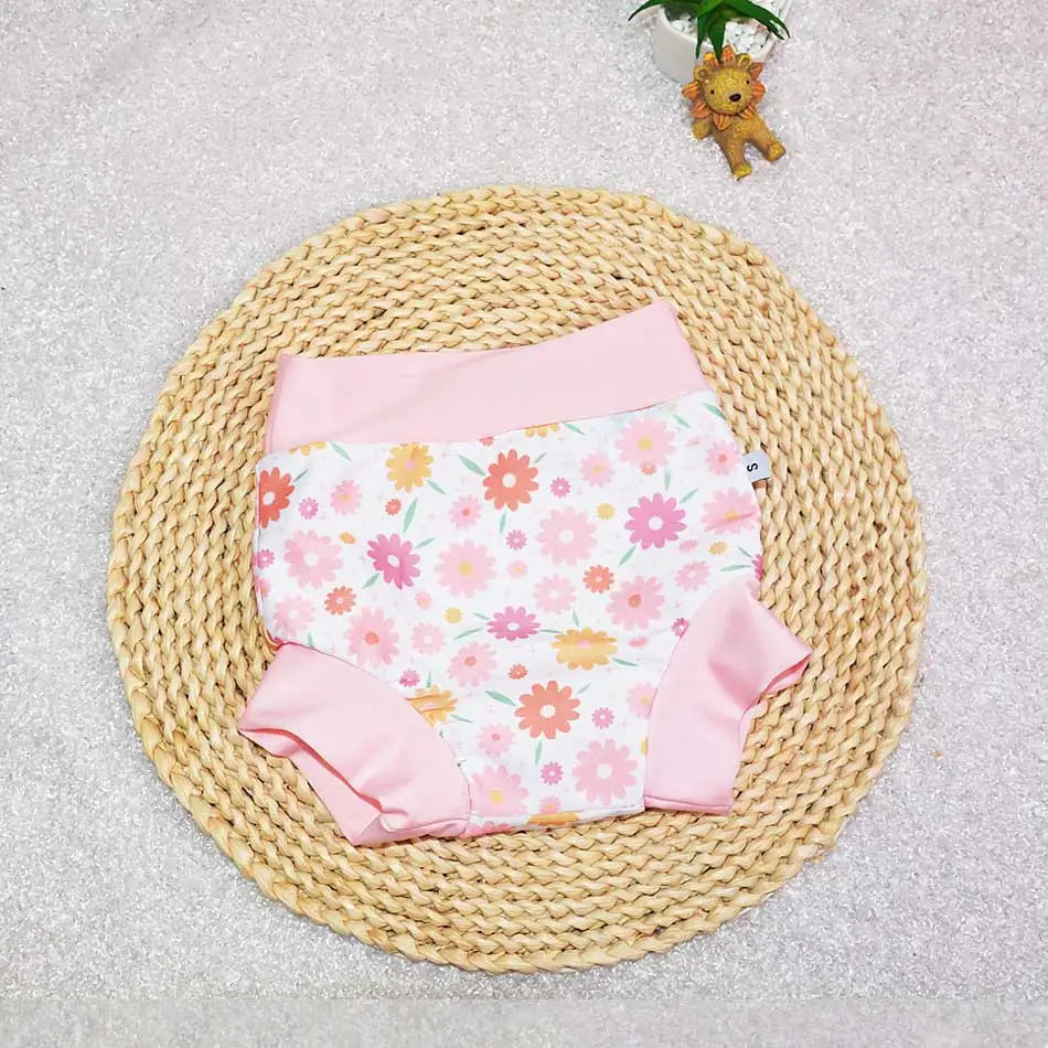 Eezkoala Leakproof Swimming Diaper Newborn Baby High Waist Swim Nappies Washable Sunproof Baby Swimwear Cloth Nappys