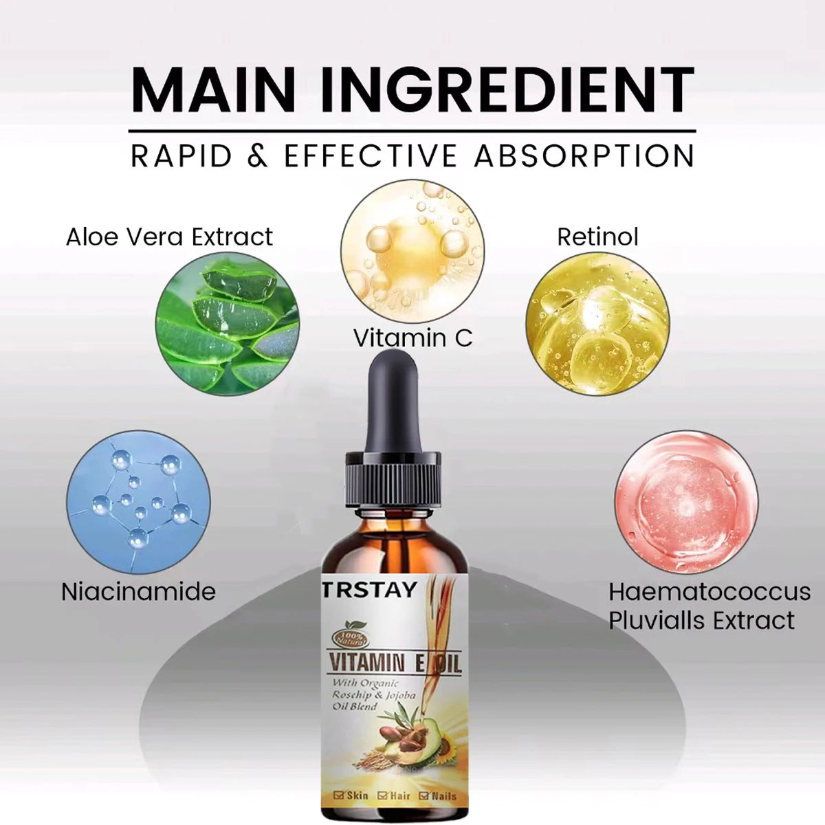 New 100% Pure Natural Vitamin E Oil Face Body Massage Spa Avocado Essential Oils Cold Pressed Moisturizer Serum