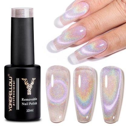 YOKEFELLOW 2025 New Dreamland Cat Eye Gel Nail Polish 10ml Dual Gloss Dreamland Color Soak Off Cat Magnetic UV Gel Varnish DIY