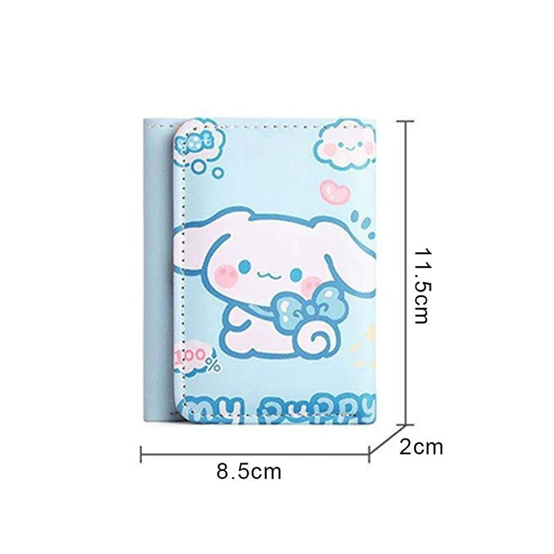 Cartoon Sanrio Kuromi Pochacco Cinnamoroll Multi-slot Wallet Pu Coin Purse With Card Slot Credit ID Card Storager For Women Gift