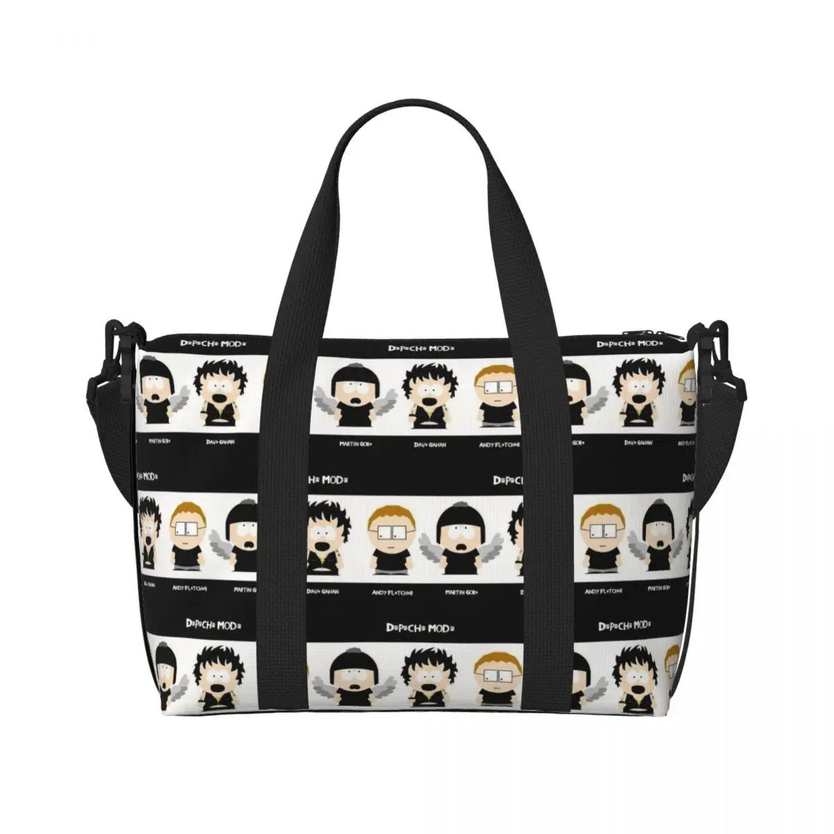 Custom Depeche Cool Mode Tote Bag Women Big Capacity DM Gym Beach Travel Bags