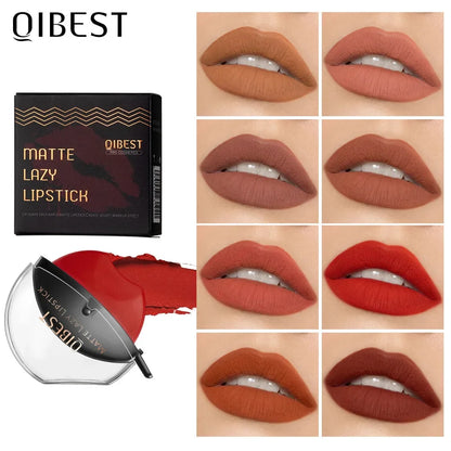 Lip-shaped Lipstick Makeup Lazy Lipstick Velvet Matte Moisturizing Lip Gloss Waterproof Non-stick Cup Long Lasting Makeup