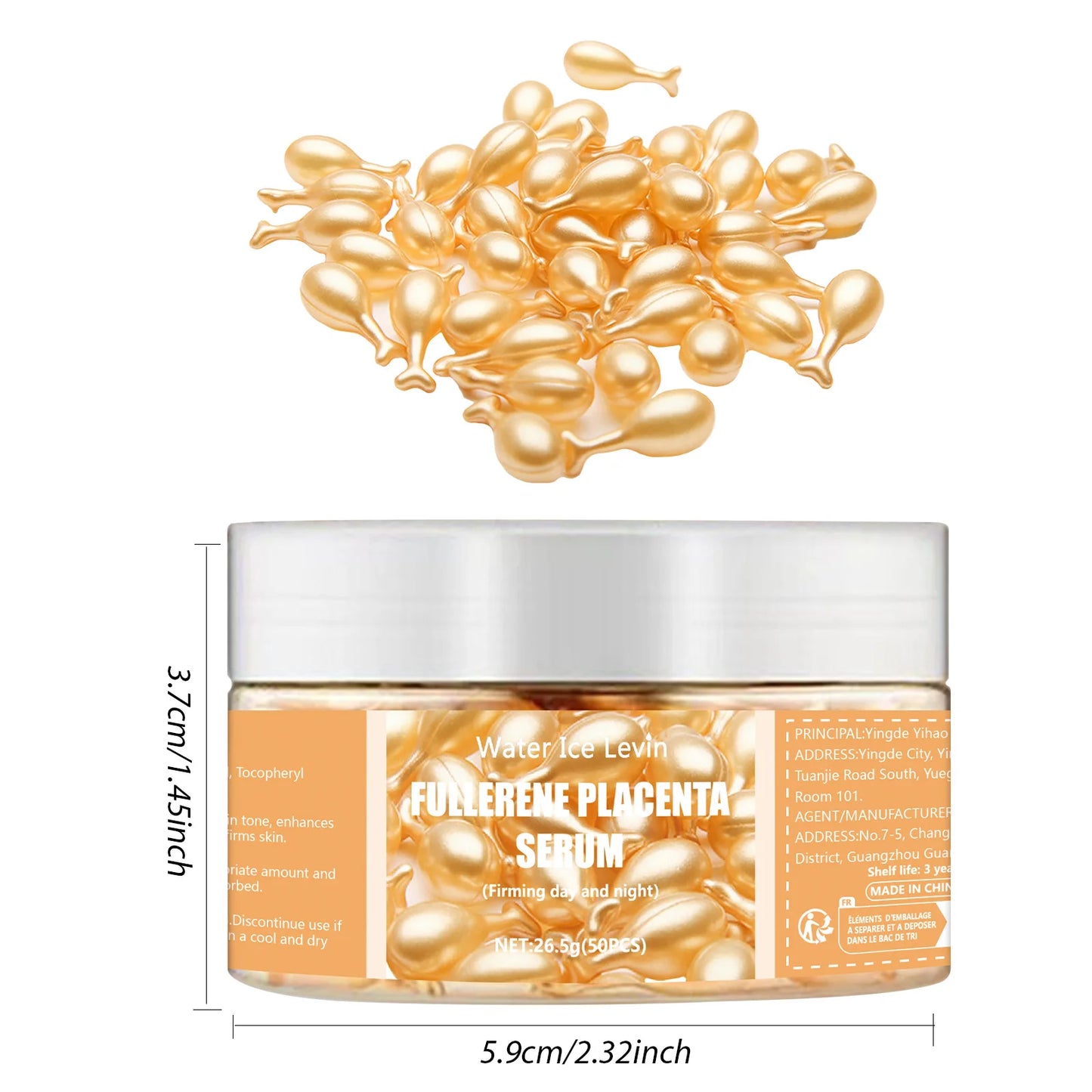 50Pcs Collagen Face Care Capsules Serum Spot Acne Wrinkle Remover