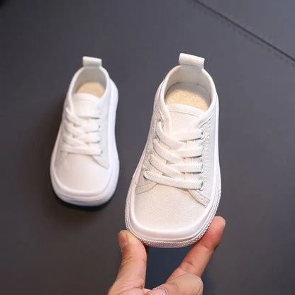 Children Sport Canvas Shoes Lace-up Girls Flat Boys Casual Shoes