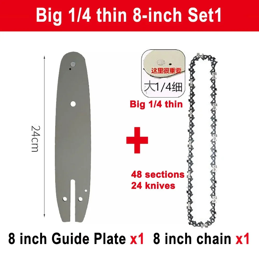 4  6 8 Inch Mini Steel Chainsaw Chains 1/4 Electric Chainsaws Accessory Chains Replacement Mini Electric Chainsaw Chain Saw