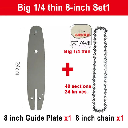 4  6 8 Inch Mini Steel Chainsaw Chains 1/4 Electric Chainsaws Accessory Chains Replacement Mini Electric Chainsaw Chain Saw