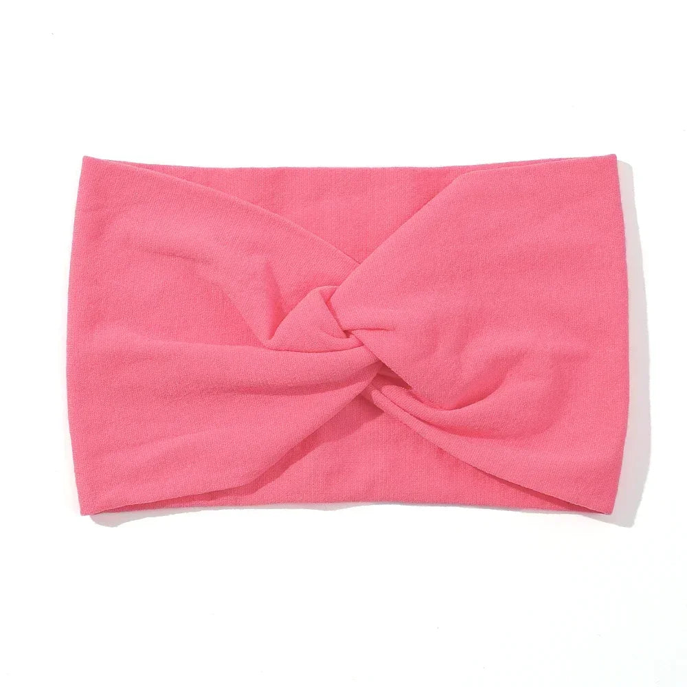 1Pc Soft Nylon Headscarf Astique Suitable for Newborn Baby Girl Flower Headband Elastic Hairband Turban Toddler Hair Accessories