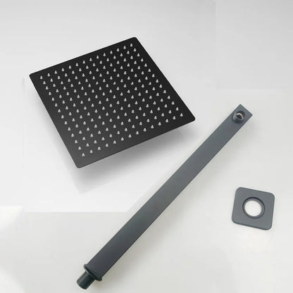 Shower Head 10/12 inch Rainfall Shower Head with Wall Mounted Shower Arm Bathroom Shower Accessories