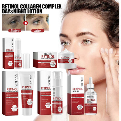 Retinol Anti Wrinkle Anti-Aging Face Cream Collagen Lotion,Neck & Eye Skin Lifting Tightening Moisturizing Serum Korean Skinare